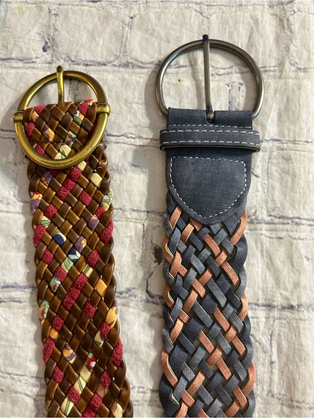 BRAIDED WOVEN MULTI COLORED BOHEMIAN STYLE WIDE BELTS WRAP STYLE